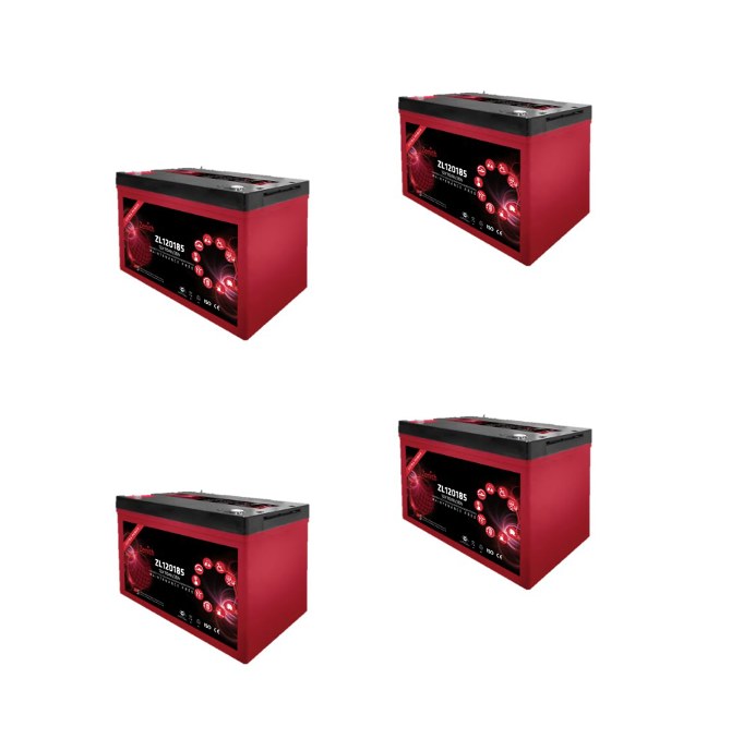 Banco Batteria 48V deep cycle ciclica 110Ah 12V Zenith Agm zl120185 x uso Fotovoltaico Banco Batteria 48V deep cycle ciclica 110Ah 12V Zenith Agm zl120185 x uso Fotovoltaico