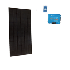 Kit Solare Isola 12V 390Wp regolatore di carica mppt Victron smartsolar 30A 100/30 pannello manocristallino full black