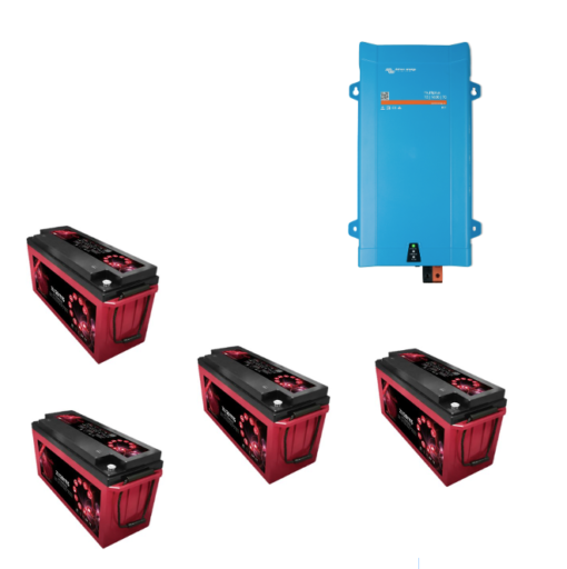 Kit Inverter Victron energy 12V 1200VA caricabatterie PMP122120000 Batteria Zenith 640Ah