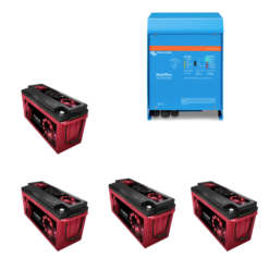 Kit Inverter Victron energy 48V 3000VA caricabatterie PMP483021010 Batteria Zenith 200Ah