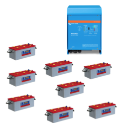 Kit Inverter Victron energy 48V 5000VA caricabatterie PMP485021010 Batteria NBA 200Ah 7TG12N