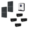 KIT Ibrido 3KWp Inverter 3KWh Batterie Agm 200Ah Deep Cycle Pannello Solare Sharp 330W 24V Fotovoltaico