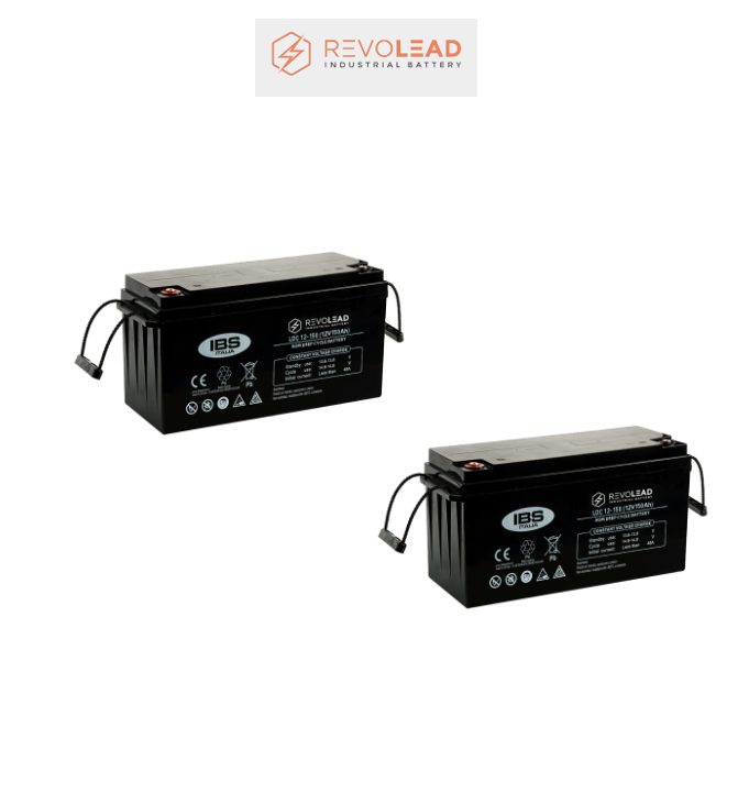 Banco Batteria AGM 150Ah 24V REVOLEAD 12Volt LDC12-150 x uso Fotovoltaico deep cycle iva 10% Banco Batteria AGM 150Ah 24V REVOLEAD 12Volt LDC12-150 x uso Fotovoltaico deep cycle iva 10%