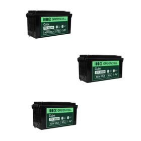 Banco Batteria AGM GREEN CELL 360Ah 12V c10 x uso Fotovoltaico 120Ah deep cycle ciclica iva 10% top di gamma