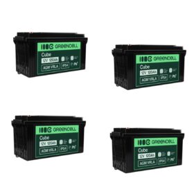Banco Batteria AGM Green cell 480Ah 12V c10 x uso Fotovoltaico 120Ah deep cycle ciclica iva 10% top di gamma