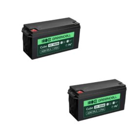 Banco Batteria AGM green cell 300Ah 12V c10 x uso Fotovoltaico deep cycle ciclica iva 10% top di gamma 2pz 150Ah