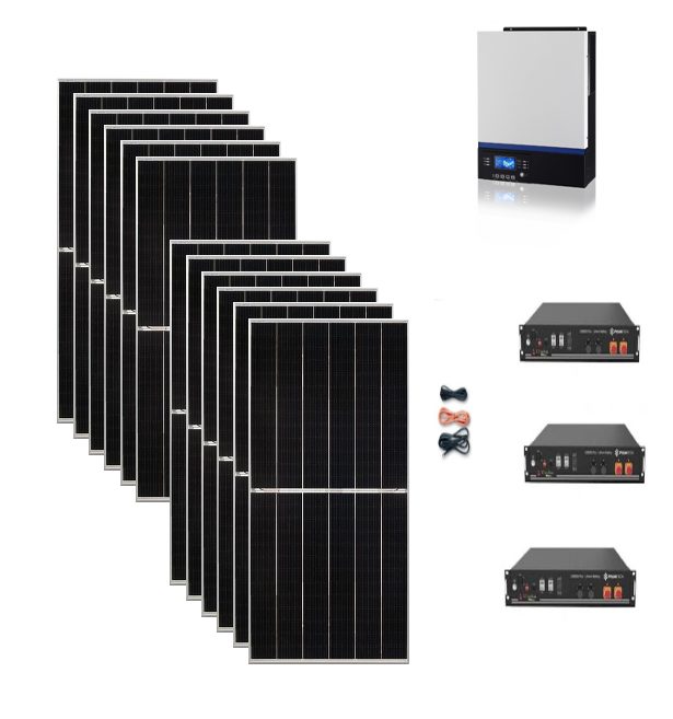 Kit 6,5Kwp Pannello Solare Jinko 545Wp Monocristallino Inverter 7,7Kwh con regolatore + Pylontech Batteria litio 10,5Kwh Kit 6,5Kwp Pannello Solare Jinko 545Wp Monocristallino Inverter 7,7Kwh con regolatore + Pylontech Batteria litio 10,5Kwh