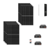 Kit 3Kwp Pannello Solare LONGI 375Wp Monocristallino Inverter Growatt 5Kwh con regolatore + Pylontech Batteria litio 7,2Kwh