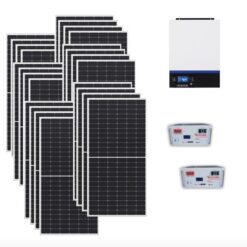 Kit Autoconsumo 11Kwp Pannello Solare MUNCHEN 375Wp Monocristallino Inverter 11Kwh con regolatore + Batteria litio 9,6Kwh
