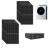 Kit 4,8Kwp Pannello Solare Trina Solar 405Wp Monocristallino Inverter 5Kwh con regolatore + Batteria Condesatori 5,5Kwh