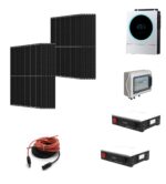 Kit Autoconsumo 6,1Kwp Pannello Solare TRINA 510Wp Monocristallino Inverter 6Kwh con regolatore + Batteria litio 10Kwh + cavi + quadro di campo