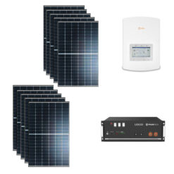 KIT Ibrido Solare 4Kwp Solare Moduli LONGI 415Wp Inverter SOLIS MONOFASE + batteria Pylontech 5KWh Litio
