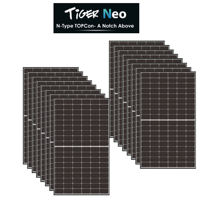 Kit 6,8Kwp Pannello Solare Jinko tiger NEO 425Wp Monocristallino JKM425M-54htl 4 half cell top di gamma Kit 6,8Kwp Pannello Solare Jinko tiger NEO 425Wp Monocristallino JKM425M-54htl 4 half cell top di gamma