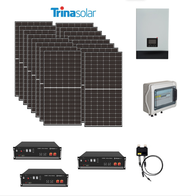 Kit Off grid autoconsumo 6Kwp Pannello Solare Trina Solar VERTEX 425Wp Monocristallino Inverter 5Kwh con regolatore 2 ingressi + Batteria litio Pylontech Ottimizzatore TIGO Kit Off grid autoconsumo 6Kwp Pannello Solare Trina Solar VERTEX 425Wp Monocristallino Inverter 5Kwh con regolatore 2 ingressi + Batteria litio Pylontech Ottimizzatore TIGO