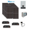 Kit Off grid autoconsumo 6Kwp Pannello Solare Trina Solar VERTEX 425Wp Monocristallino Inverter 5Kwh con regolatore 2 ingressi + Batteria litio Pylontech Ottimizzatore TIGO