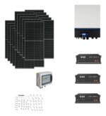 Kit OFF GRID Autoconsumo 9,8Kwp Pannello Solare LONGI 445Wp LR8-48HGD HI-MO 7 (ultimo modello) Monocristallino Inverter 11Kwh con regolatore + Batteria litio 15Kwh
