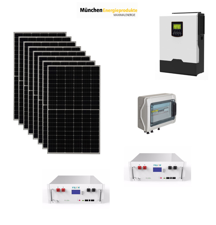 Kit 3Kwp Pannello Solare Munchen 375Wp Monocristallino di gamma Inverter 3Kwh con regolatore + Batteria litio 4,8Kwh Kit 3Kwp Pannello Solare Munchen 375Wp Monocristallino di gamma Inverter 3Kwh con regolatore + Batteria litio 4,8Kwh