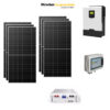 Kit 3,3Kwp Pannello Solare Munchen 550Wp Monocristallino di gamma Inverter 3Kwh con regolatore + Batteria litio 2,4Kwh