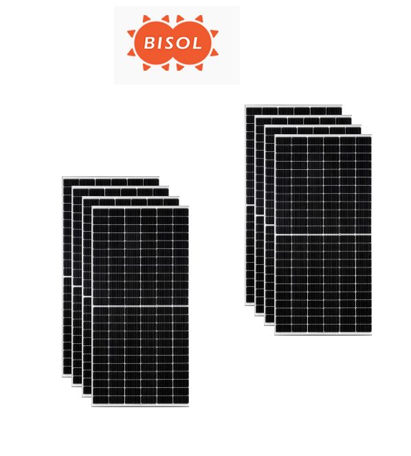 Kit 3Kwp Pannello Solare Bisol Solar DUPLEX 380Wp BDO Monocristallino mezza cella cell top di gamma Kit 3Kwp Pannello Solare Bisol Solar DUPLEX 380Wp BDO Monocristallino mezza cella cell top di gamma