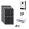 Kit OFF GRID Autoconsumo 3Kwp Pannello Solare LONGI 505Wp Monocristallino Inverter 5Kwh con regolatore + Batteria litio 5Kwh