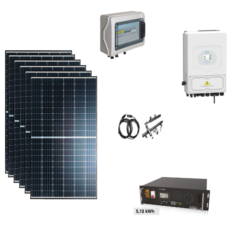 Kit OFF/ON GRID CEI021 Autoconsumo 3,5Kwp Pannello Solare LONGI 575Wp X6 EXPLORER Inverter 6Kwh DEYE con regolatore + Batteria litio 5Kwh