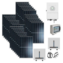 Kit OFF/ON GRID CEI021 TRIFASE Autoconsumo 15KWp Pannello Solare LONGI 505Wp Inverter 12Kwh DEYE con regolatore + Batteria litio 10Kwh