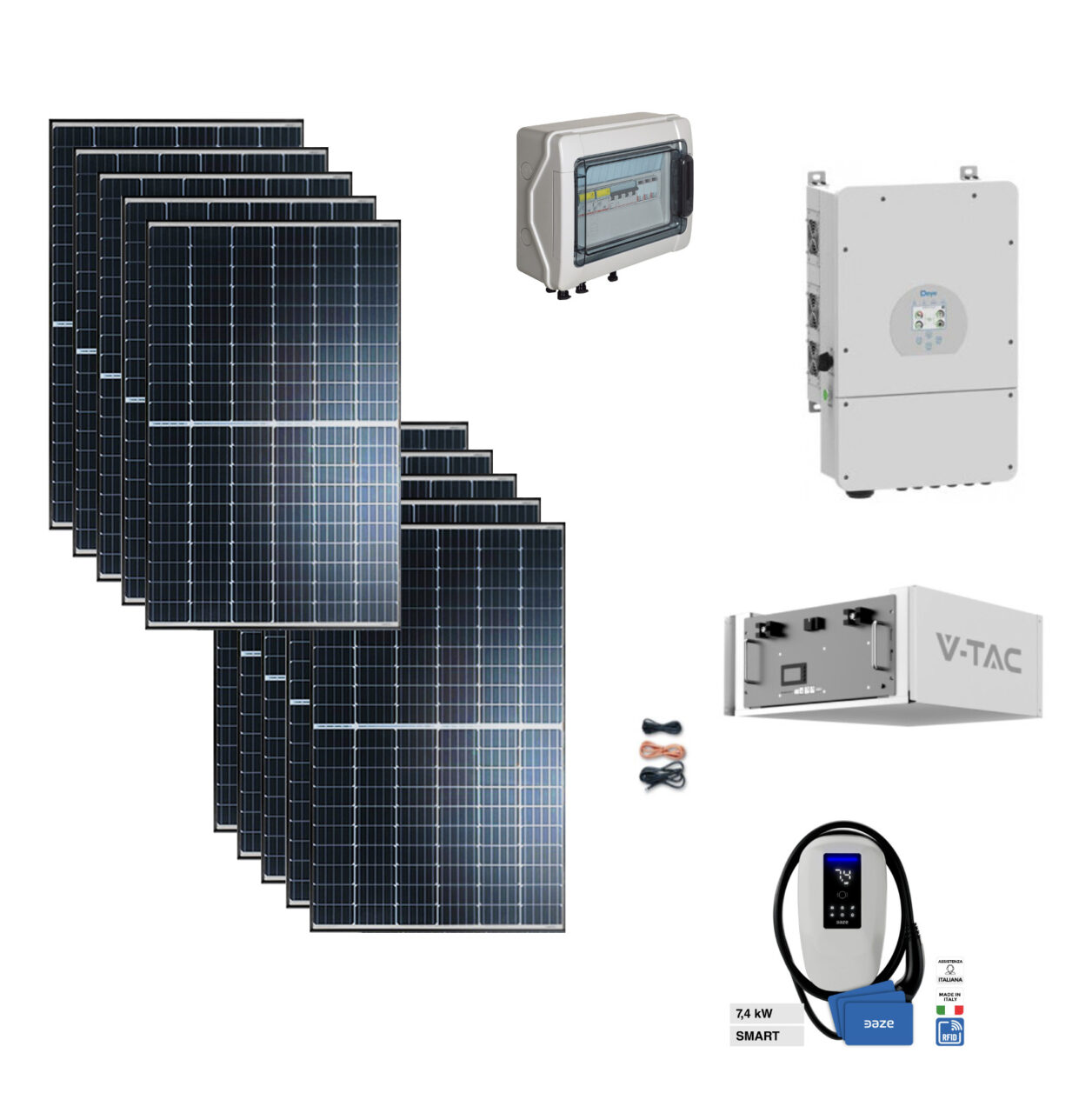 Screenshot 2024 03 26 alle 14.32.09 Kit OFF/ON GRID CEI021 Autoconsumo 6,3Kwp Pannello Solare TRINA SOLAR 450Wp Doppio Vetro Inverter 5Kwh DEYE con regolatore + Batteria litio 9,2Kwh 200Ah + Stazione ricarica Auto Ryan Energia
