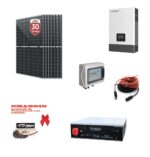 Kit Off grid autoconsumo 3,5Kwp Pannello Solare Bifacciale 440Wp Inverter Luxpower 6Kwh con regolatore 8Kwp + Batteria litio Dyness 5Kwh + omaggio Bresaola