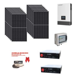 Kit Off grid autoconsumo 6,7Kwp Pannello Solare jinko NEO 485Wp Inverter Luxpower 6Kwh con regolatore 8Kwp + Batteria litio Dyness 10Kwh + omaggio Bresaola