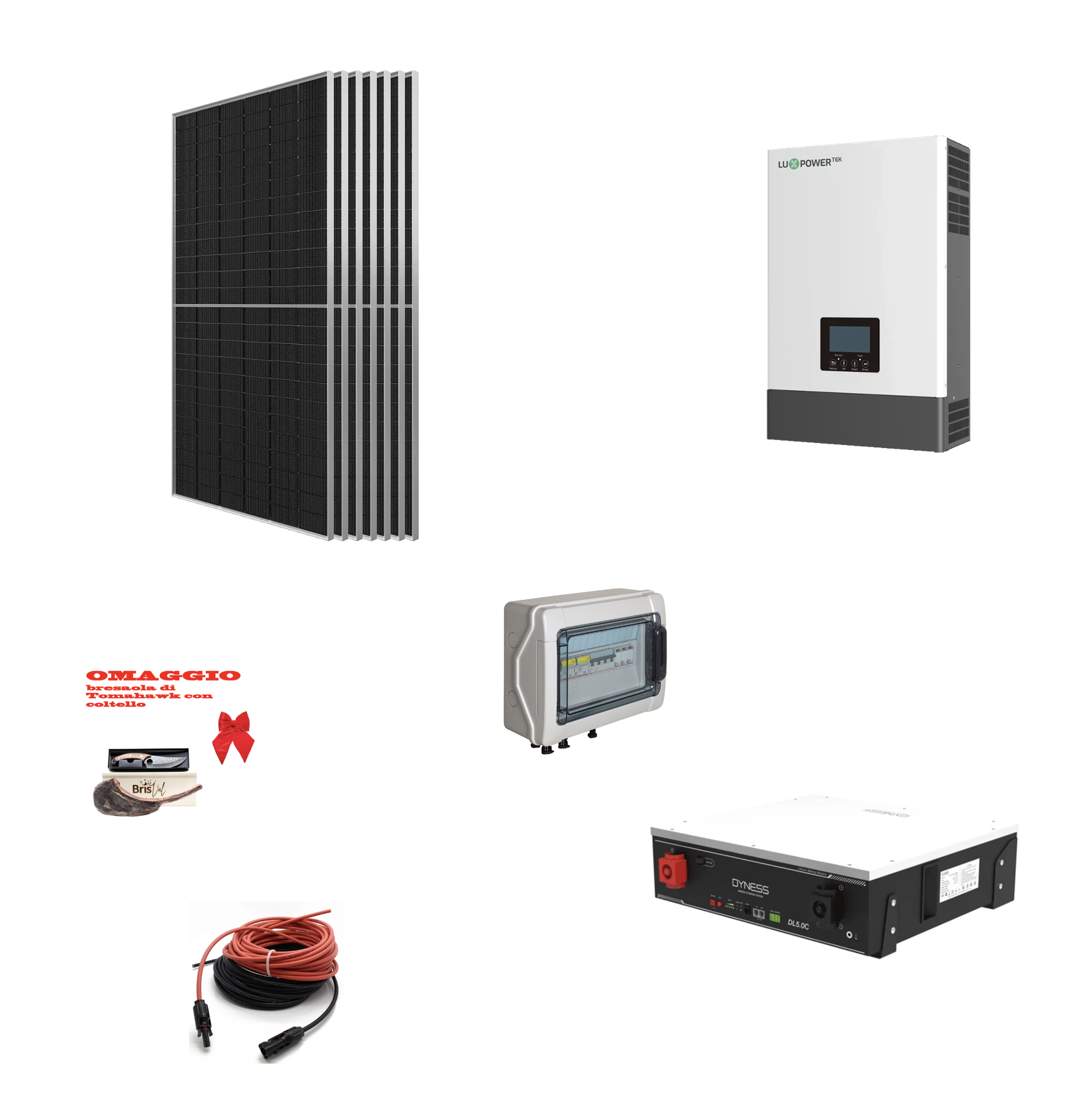 Screenshot 2025 08 18 alle 07.57.27 Kit Off grid Baita no rete autoconsumo 4Kwp Pannello Solare JINKO SOLAR 490Wp TIGER NEO Monocristallino Inverter 6Kwh regolatore 2 ingressi + Batteria litio 100Ah 5Kwh Dyness Ryan Energia