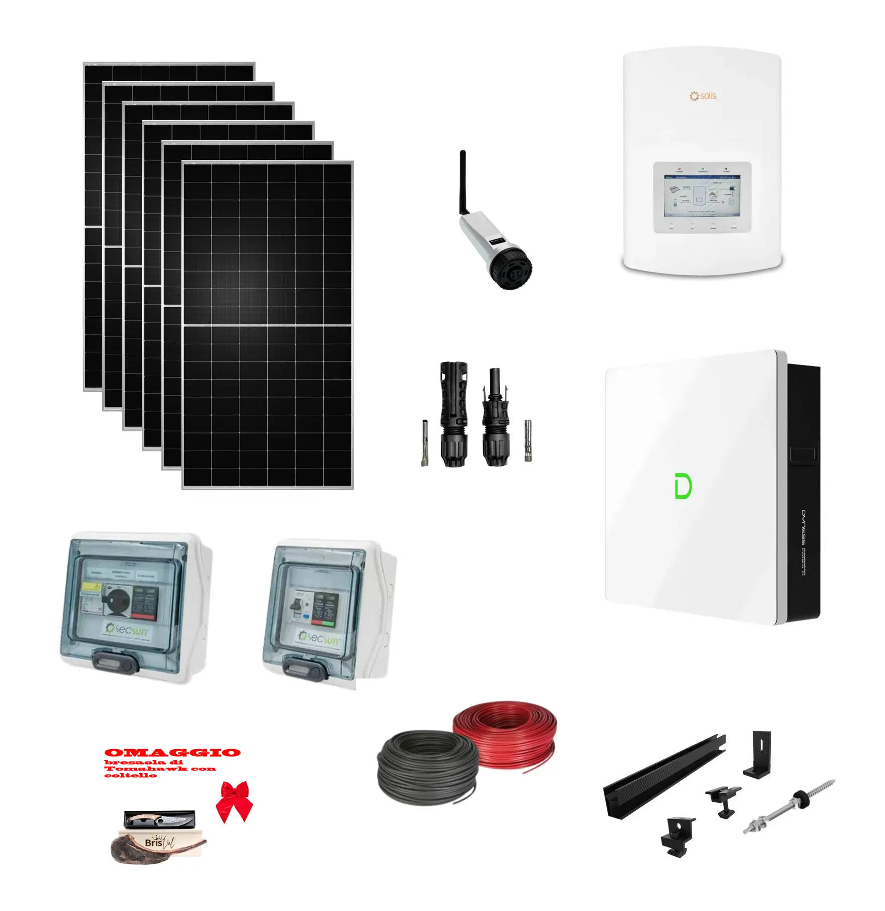 Screenshot 2025 08 22 alle 14.40.15 1 KIT Ibrido ON GRID Solare 3Kwp Moduli TONGWEI 500Wp Inverter SOLIS MONOFASE + batteria Dyness 5KWh Litio CEI021 + quadri + struttura Ryan Energia KIT Ibrido ON GRID Solare 3Kwp Moduli TONGWEI 500Wp Inverter SOLIS MONOFASE + batteria Dyness 5KWh Litio CEI021 + quadri + struttura - immagine 1