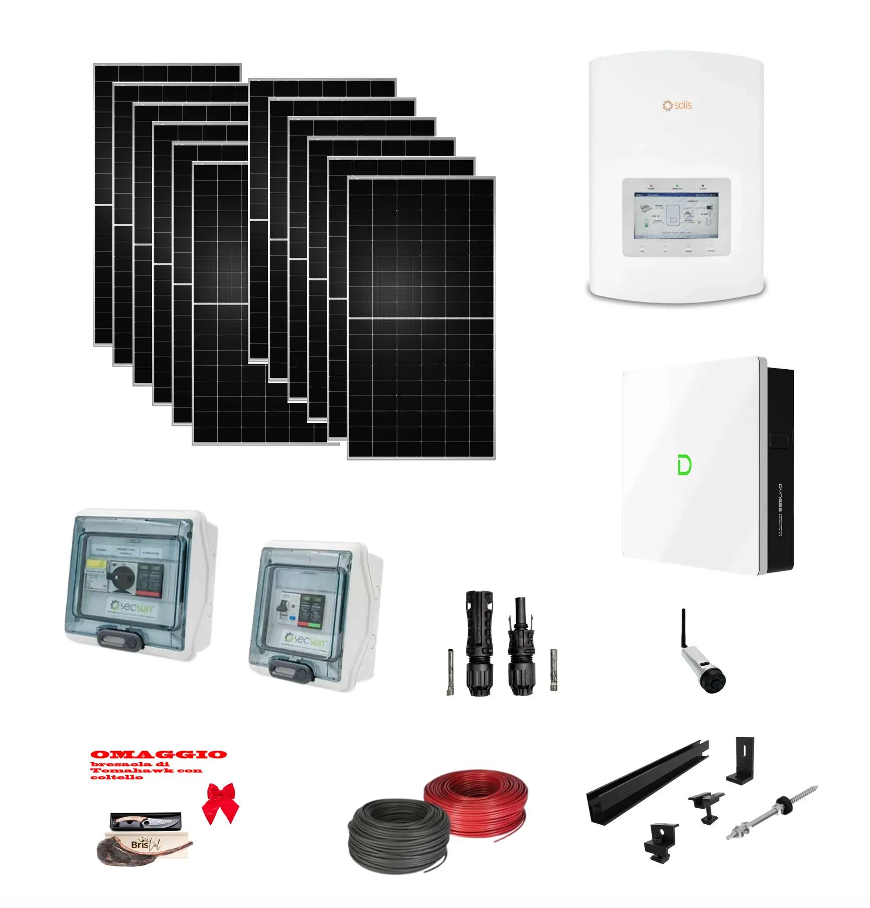 Screenshot 2025 08 30 alle 10.26.16 1 KIT Ibrido ON GRID Solare 6Kwp Moduli TONGWEI 500Wp Inverter SOLIS MONOFASE + batteria Dyness 5KWh Litio CEI021 + quadri + struttura Ryan Energia KIT Ibrido ON GRID Solare 6Kwp Moduli TONGWEI 500Wp Inverter SOLIS MONOFASE + batteria Dyness 5KWh Litio CEI021 + quadri + struttura - immagine 1