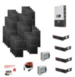 Kit Off grid autoconsumo 18Kwp Pannello Solare TONGWEI 500Wp Monocristallino Inverter 12Kwh regolatore 4 ingressi + Batteria litio 400Ah 20Kwh DYNESS