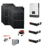 Kit 8,7Kwp MONOFASE Autoconsumo Pannello Solare LONGI 485WP MONOFACCIALE LR7-54HVH-485M X10 Monocristallino bifacciale Inverter Luxpower SNA6000 6Kwh con regolatore 2 MPPT luxpower + Batteria litio 15Kwh + OMAGGIO