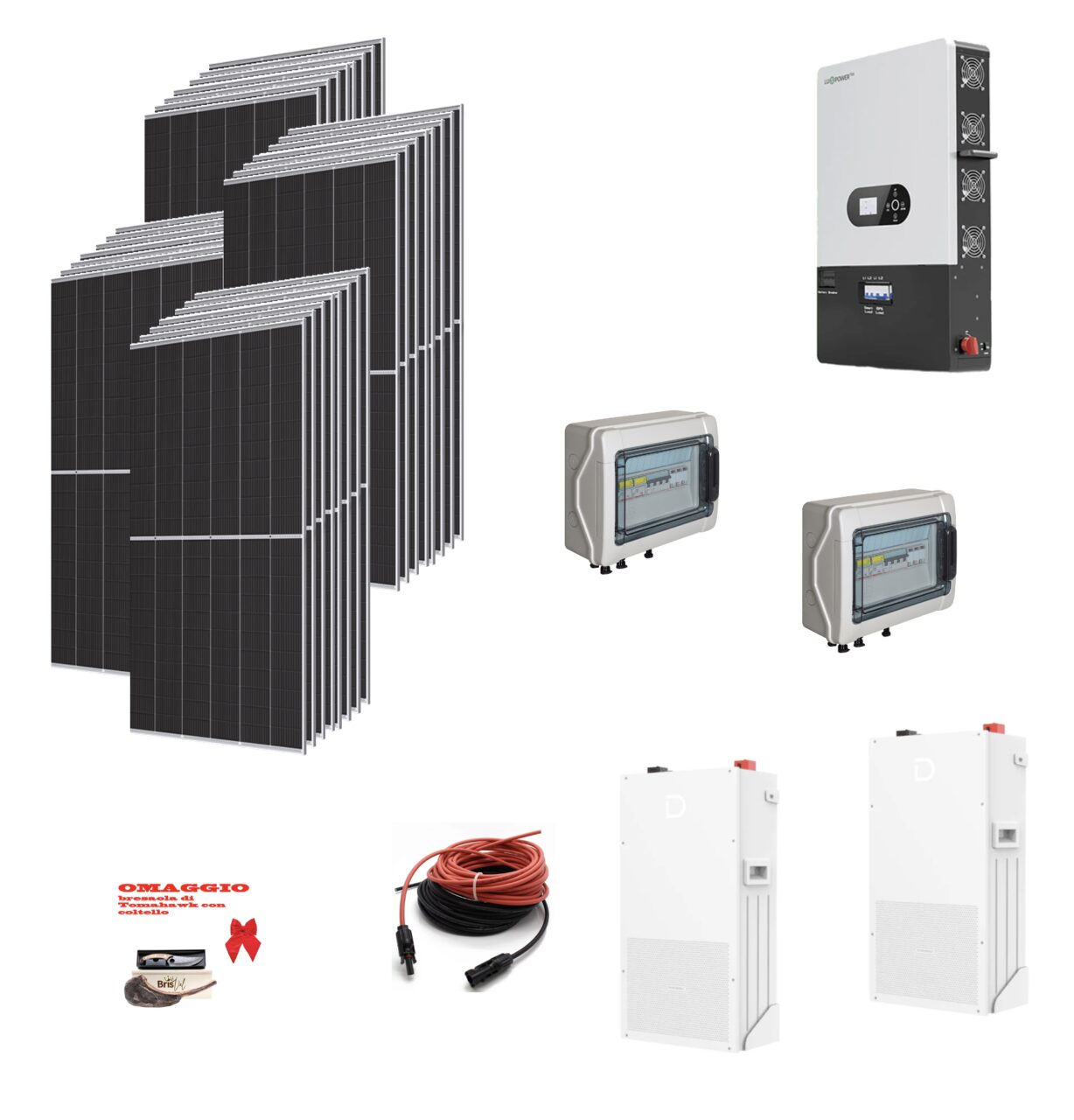 Screenshot 2025 11 25 alle 14.48.56 1 Kit Off grid MONOFASE autoconsumo 22KWp Pannello Solare TRINA SOLAR 615Wp Monocristallino Bifacciale Inverter 12KWh regolatore 4 ingressi + Batteria litio 560Ah 28Kwh DYNESS Ryan Energia Kit Off grid MONOFASE autoconsumo 22KWp Pannello Solare TRINA SOLAR 615Wp Monocristallino Bifacciale Inverter 12KWh regolatore 4 ingressi + Batteria litio 560Ah 28Kwh DYNESS - immagine 1