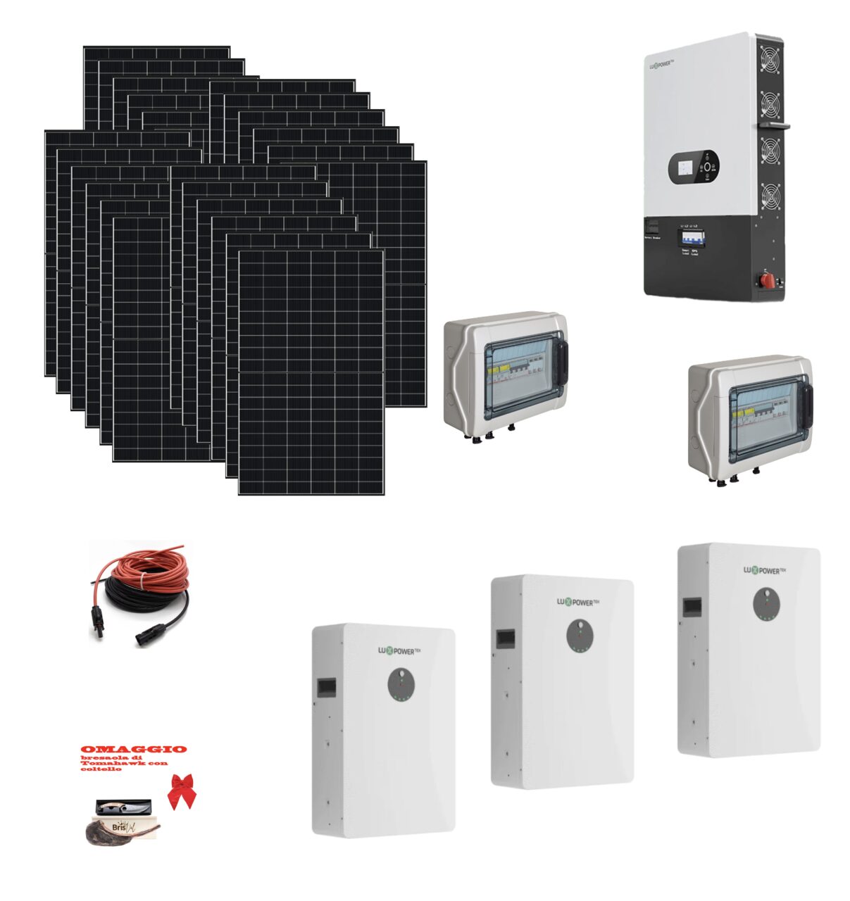 Screenshot 2025 12 03 alle 09.29.37 1 Kit Off grid MONOFASE autoconsumo 14KWp Pannello Solare DMEGC 500Wp DM500M10RT-B60HBT Monocristallino Bifacciale Inverter 12KWh regolatore 4 ingressi + Batteria litio 300Ah 15Kwh LUXPOWER Ryan Energia Kit Off grid MONOFASE autoconsumo 14KWp Pannello Solare DMEGC 500Wp DM500M10RT-B60HBT Monocristallino Bifacciale Inverter 12KWh regolatore 4 ingressi + Batteria litio 300Ah 15Kwh LUXPOWER - immagine 1