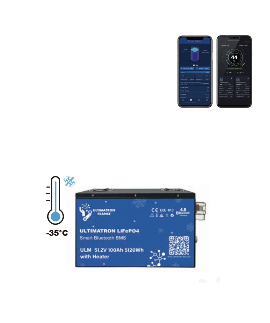 Screenshot 2026 01 02 alle 15.07.42 Batteria al litio Ultimatron 48V 52.2V 100Ah 5120Wh LiFePO4 Smart BMS con Bluetooth e RISCALDAMENTO fino a -35° integrato per fotovoltaico top di gamma made in Europa Ryan Energia