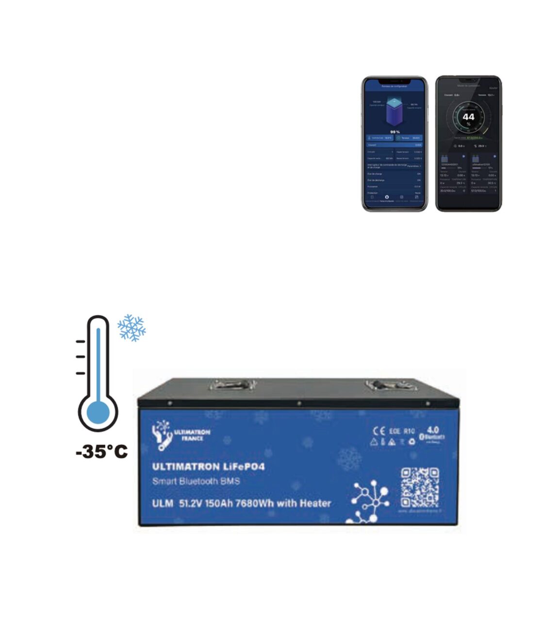 Screenshot 2026 01 02 alle 15.11.36 Batteria al litio Ultimatron 48V 52.2V 150Ah 7680Wh LiFePO4 Smart BMS con Bluetooth e RISCALDAMENTO fino a -35° integrato per fotovoltaico top di gamma made in Europa Ryan Energia