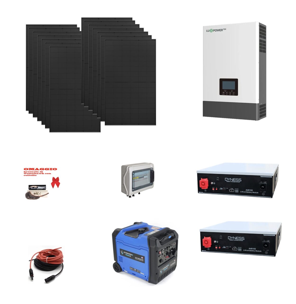 Screenshot 2026 01 07 alle 09.09.02 Kit Off grid autoconsumo 6,4Kwp Pannello Solare JINKO SOLAR 460Wp TIGER NEO 48HC ALL/BK Monocristallino Inverter Luxpower 6Kwh regolatore 2 ingressi + Batteria litio 200Ah 10Kwh Dyness + Gruppo Elettrogeno Ryan Energia Screenshot 2026 01 07 alle 09.09.02 Kit Off grid autoconsumo 6,4Kwp Pannello Solare JINKO SOLAR 460Wp TIGER NEO 48HC ALL/BK Monocristallino Inverter Luxpower 6Kwh regolatore 2 ingressi + Batteria litio 200Ah 10Kwh Dyness + Gruppo Elettrogeno Ryan Energia