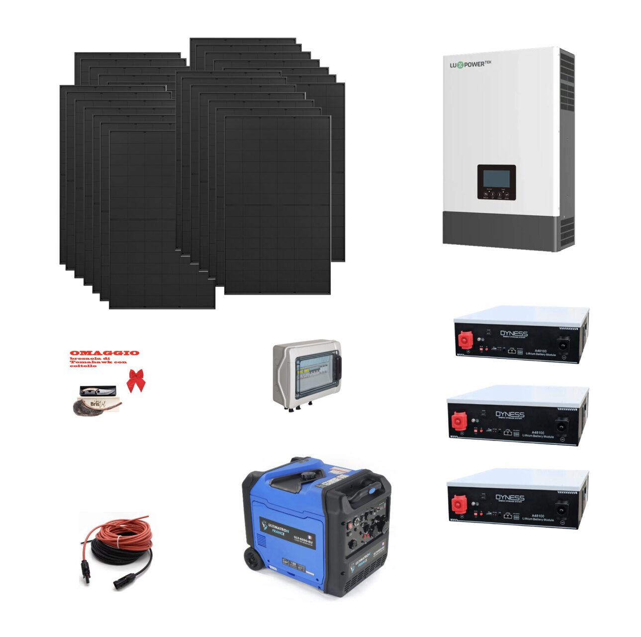 Screenshot 2026 01 08 alle 10.44.11 1 Kit Off grid autoconsumo 9,2Kwp Pannello Solare JINKO SOLAR 460Wp TIGER NEO 48HC ALL/BK Monocristallino Inverter Luxpower 6Kwh regolatore 2 ingressi + Batteria litio 300Ah 15Kwh Dyness + Gruppo Elettrogeno Ryan Energia Kit Off grid autoconsumo 9,2Kwp Pannello Solare JINKO SOLAR 460Wp TIGER NEO 48HC ALL/BK Monocristallino Inverter Luxpower 6Kwh regolatore 2 ingressi + Batteria litio 300Ah 15Kwh Dyness + Gruppo Elettrogeno - immagine 1