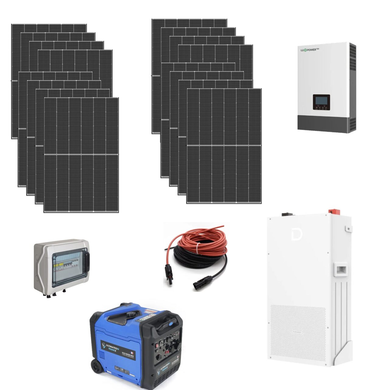 Screenshot 2026 01 09 alle 08.38.21 Kit Off grid autoconsumo 8Kwp Pannello Solare TONGWEI 505Wp Bifacciale Monocristallino Inverter Luxpower 6Kwh regolatore 2 ingressi + Batteria litio 280Ah 14Kwh Dyness + Gruppo Elettrogeno Ryan Energia