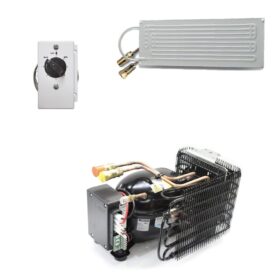 Kit refrigerazione Frigo vitifrigo 80lt compressore ND35 12/24V Evaporatore a piastra PT3 con giunti rapidi e termostato made in italy