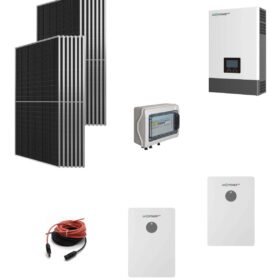 Kit OFF GRID Autoconsumo 8,2Kwp Pannello Solare SUNERG 460Wp Inverter 6Kwh LUXPOWER con regolatore + Batteria litio 10Kwh