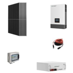 Kit Off grid autoconsumo 3,2Kwp Pannello Solare TONGWEI MONOFACCIALE 465Wp Monocristallino Inverter Luxpower 6Kwh con regolatore + Batteria litio 5Kwh