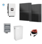 Kit OFF/ON GRID Autoconsumo TRIFASE 9,4Kwp Pannello Solare AIKO 470Wp Inverter 6Kwh DEYE con regolatore da 9Kwp + Batteria litio 16KWh (Copia)