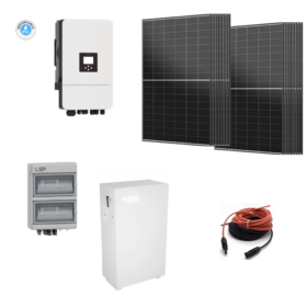Kit OFF/ON GRID Autoconsumo TRIFASE 9,4Kwp Pannello Solare AIKO 470Wp Inverter 6Kwh DEYE con regolatore da 9Kwp + Batteria litio 16KWh (Copia)