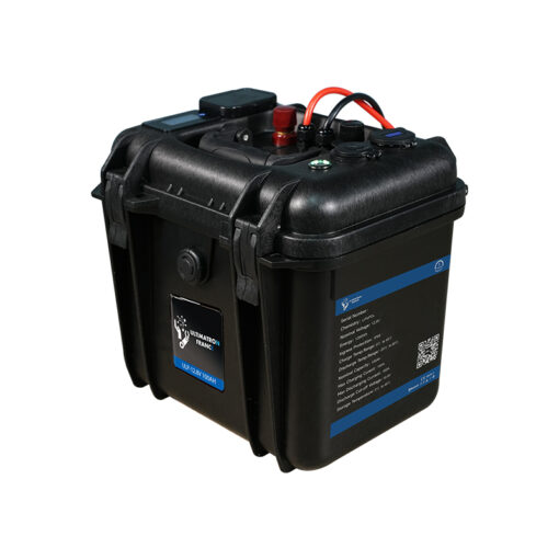 Batteria al litio 12V impermeabile IP65 Ultimatron da 12,8 V 100 Ah 1280 Wh LiFePO4 Smart BMS con Bluetooth Display LCD - immagine 2