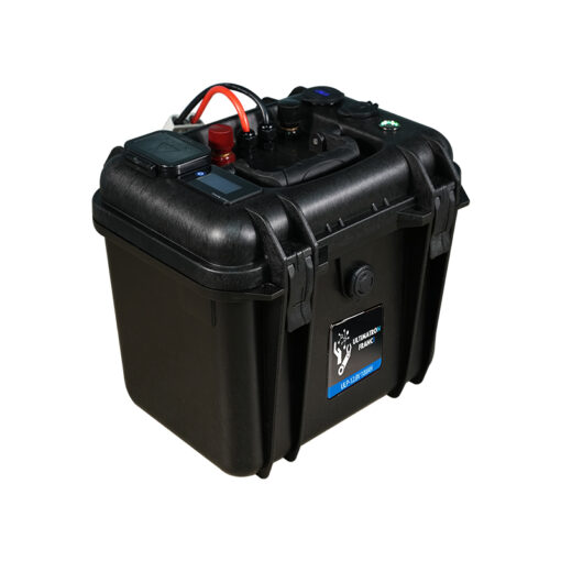 Batteria al litio 12V impermeabile IP65 Ultimatron da 12,8 V 100 Ah 1280 Wh LiFePO4 Smart BMS con Bluetooth Display LCD - immagine 3