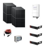 Kit OFF GRID / ON GRID CEI021 Autoconsumo 6,7Kwp Pannello Solare LONGI 485Wp LR7-54HVH-485M Inverter SOLIS 6Kwh con regolatore + Batteria litio 15Kwh