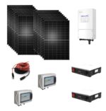 Kit OFF GRID / ON GRID CEI021 Autoconsumo 8,1Kwp Pannello Solare TONGWEI 450Wp TWMND-48HD450 Inverter SOLIS 6Kwh con regolatore + Batteria litio 10Kwh